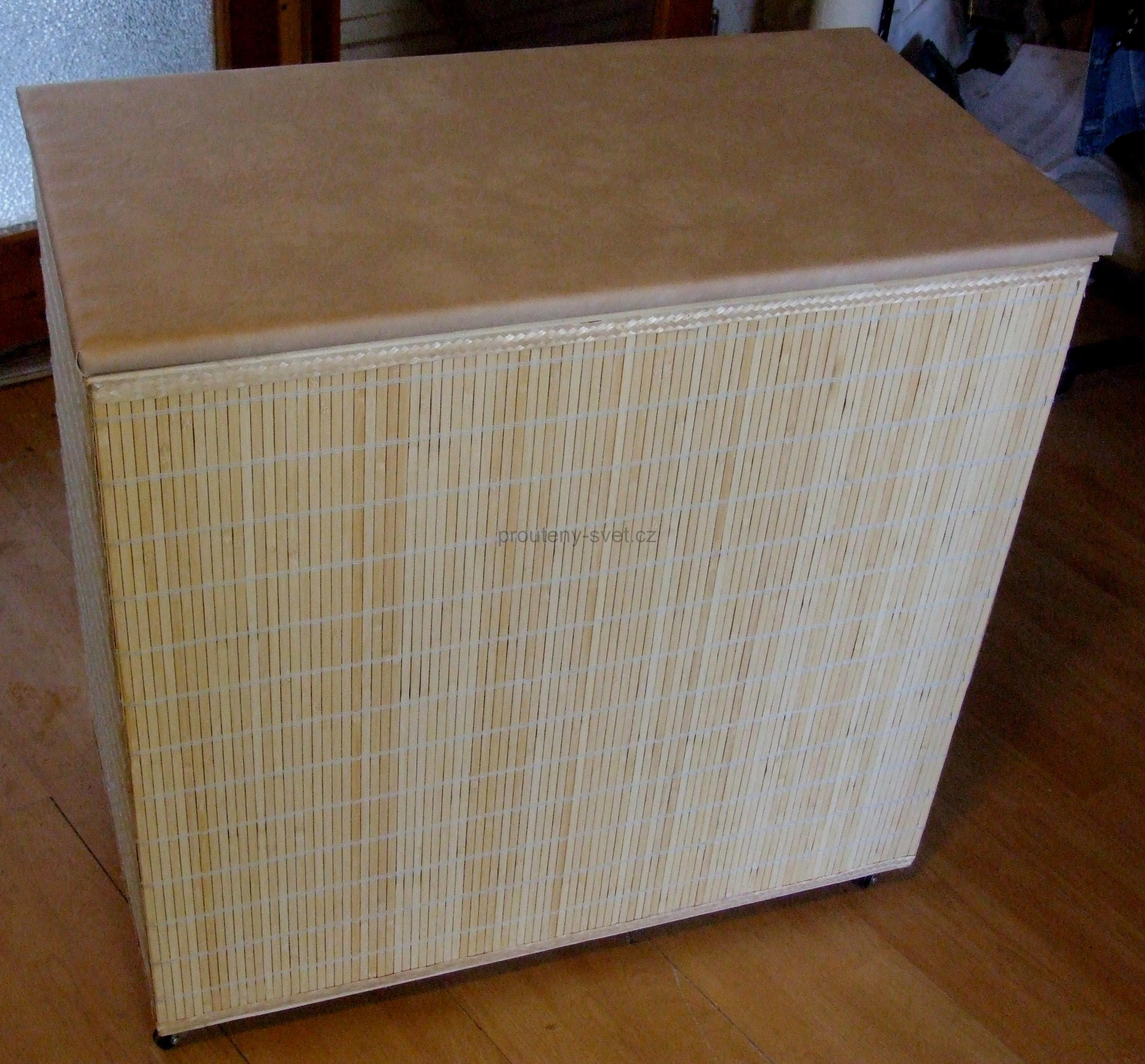 Koš na prádlo - lavička, bambus světlý, BK - 60